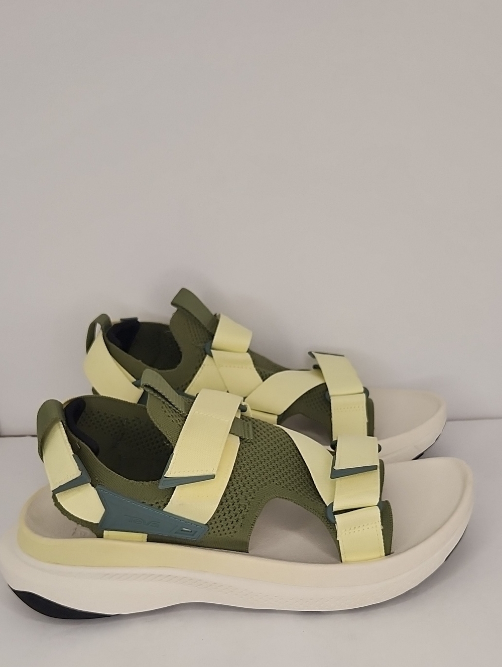 Teva Olive and Pale Yellow Sport Sandals